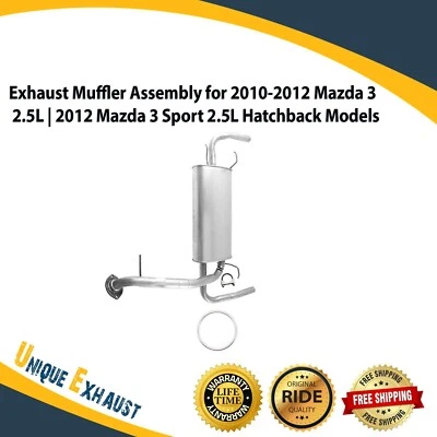Exhaust Muffler Assembly for 10-12 Mazda 3 2.5L|2012Mazda 3 Sport 2.5L Hatchback - Image 1 of 4