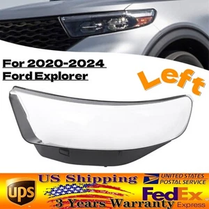 Cubierta transparente del faro del lado del conductor para Ford Explorer Lefe 2020-2024 - Imagen 1 de 17