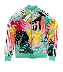 Adidas Tropicalage SST Graphic Superstar Womens Track Jacket Palm FH7991 Size XS - Picture 1 of 4
