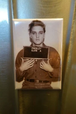 ELVIS PRESLEY Military Army ID Photo 1950s Rock MAGNET 2x3" Refrigerator Locker - image 1 of 3