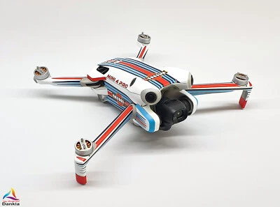DJI MINI 4 PRO - SKIN - DESIGN: MARTINI RACING +10x Akku + DJI RC2 + RC-N2 Folie - Bild 1 von 4