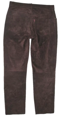 MONTGOMERY D'Homme Jean en Cuir/ Velours- Pantalon Cuir Foncé Braun W34/L34 - Photo 1/4