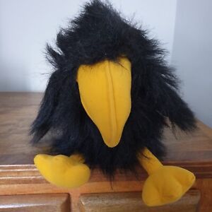 The Puppet Company Black Crow Bird Puppet Soft Plush Toy With Squeaker Squawk