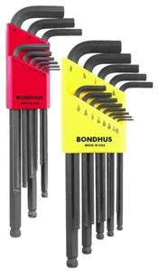 Bondhus 22pc Ball End Hex L Wrench Set Metric SAE Inch MADE IN USA 20199 - Picture 1 of 4