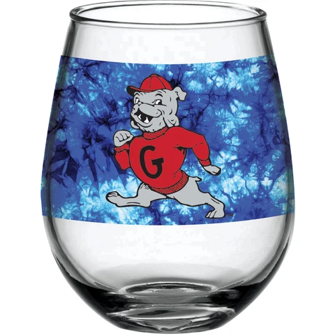 Gonzaga Bulldogs 15oz. Vintage Tie-Dye Stemless Wine Glass Cover