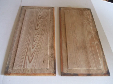 Salvage Architectual Pair off Wood Panel Inserts Repurpose Decor Cover