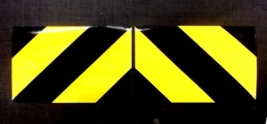 Magnetische Chevrons reflektierende + fluoreszierende Streifen 30cmx20cm schwarz/gelb - Bild 1 von 1