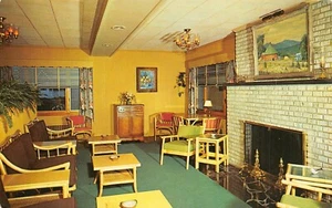 Marbledge Lodge Edificio Principal Salón Vista Interior East Dorset, VT Postal De Colección - Imagen 1 de 2