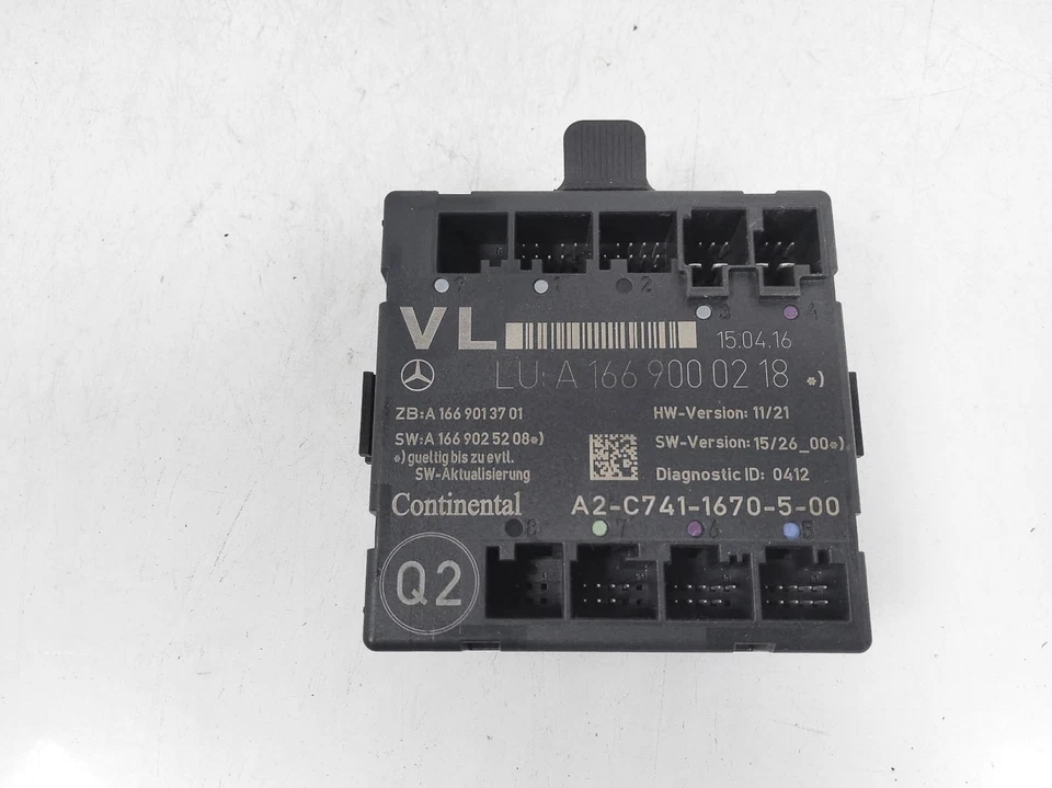 Módulo de control de puerta del conductor delantero Mercedes-Benz Cla250 2014-2019 166-900-02-18 Foto 1 de 4