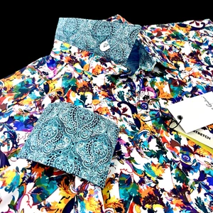Robert Graham Geometric Paisley Floral Colorful Vibrant Sport Shirt 2XL - Picture 1 of 13