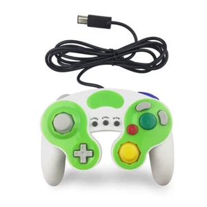 Green Wired Shock Gamepad Controller Joystick for Nintendo Gamecube NGC - Picture 1 of 2