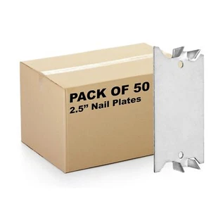 Paquete de 50 placas de clavos de seguridad Ucts Ap12061 para tachuelas de madera calibre 16 acero 1,5 X 2,5 - Imagen 1 de 7