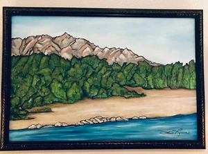 The Rio Grande and Sandia Painting by Lois F Rivera, Artist  - Picture 1 of 1
