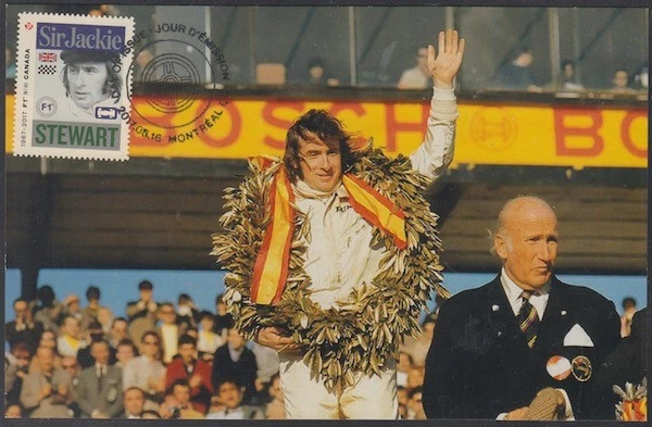 CANADA # 2993.3 - FORMULA 1 JACKIE STEWART POSTAGE STAMP on SUPERB POSTCARD #3 - Image 1 of 1
