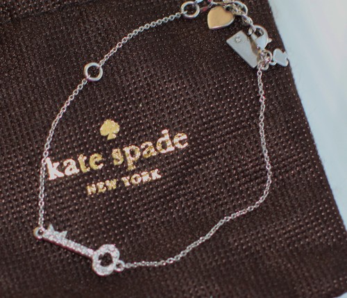 Bracciale Kate Spade Charming Chiave del Mio Cuore Argento Pave Cristalli Charm SET LOTTO