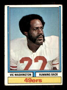 1974 Football Topps Vic Washington San Francisco 49ers #62