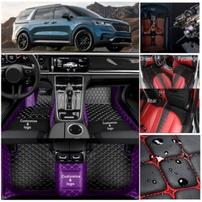 Alfombrillas de coche hechas a mano para todo tipo de clima para Kia Carnival Sedona 2002-2025 Foto 1 de 4