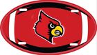 Plaque d'immatriculation ovale football des Cardinals de l'Université de Louisville 12 pouces x 6 pouces