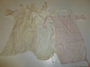 50er Jahre Konvolut 3 Säugling Kleinkind Nachtwäsche 2 Flanell/1 Baumwolle - Bild 1 von 9
