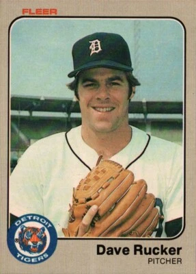 1983 Fleer Baseball #341 - Dave Rucker - Detroit Tigers  83-1042 - Image 1 of 2