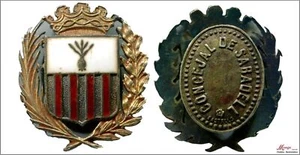 Insignia de Solapa Concejal Sabadell - Plata y Esmalte - Por castells España - Picture 1 of 1