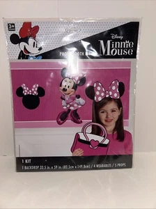 Disney Minnie Mouse Photo Booth Kit 1 Hintergrund 4 Wearables und 5 Requisiten - Bild 1 von 2