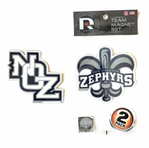 New Orleans Zephyrs 2-Pack Magnet Set Baseball Minor League Cover
