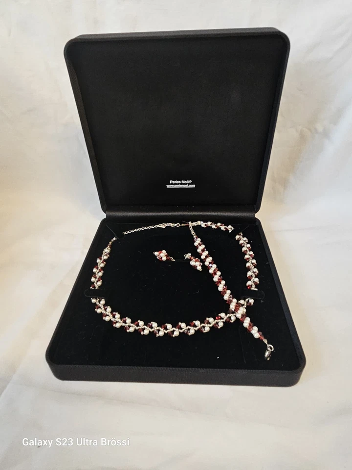 Perles Noel Set Perlen-Kette-Ohrstecker-Armband Brasselet Kristall aus dem... - Bild 1 von 4