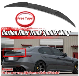 Alfa Romeo Giulia Genuine Carbon Fiber Rear Spoiler Trunk Spoiler 2016 - 2020 - Picture 1 of 12