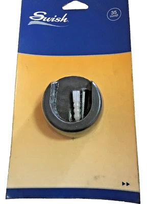 Supporto Aperto Tenda  Ø35 Mm Bastone Aste Pali Bastoni Tende Legno Scuro Swish - Immagine 1 di 4