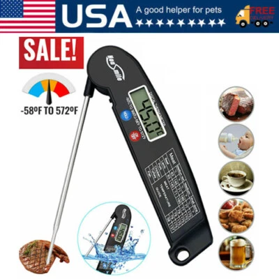 Instant Read Digital Meat Thermometer BBQ Grill Smoker For Kitchen Food Cooking - Image 1 of 4
