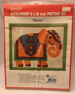 WonderArt Needlepoint Picture Kit Elephant #5737 - Picture 1 of 5