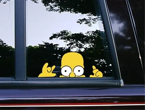 Homer Simpson Peek Peeker Peeking Window Vinyl Car Decals The Simpsons Stickers - Bild 1 von 4