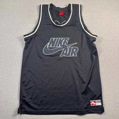 Y2K Nike Air Basketball Jersey Men's XL Black White "82" Athletic Jersey - Image 1 of 4