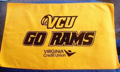 ¡Toalla de ventilador de baloncesto VCU Rams! Go Rams! ¡Nuevo! Virginia Credit Union Foto 1 de 3