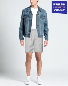 PVP €322 EMPORIO ARMANI E_PERFORMANCE Pantalones Cortos de Lana EU52 US42 XL Cintura Elástica - Imagen 1 de 5