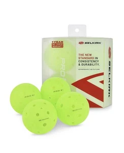 4 Pack Selkirk Pro S1 Ball Crack-Resistant 38 Hole Outdoor Pickleball Balls US - Picture 1 of 7