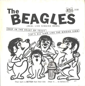 THE BEAGLES-PICTURE SLEEVE + 45-(DEEP IN THE HEART OF TEXAS)--PS-PIC--SLV - Picture 1 of 1