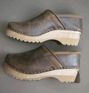 Troentorps Toffelfabrik Made in Sweden Distressed Brown Full Clog Schuhe EU 41... - Bild 1 von 10