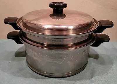 LIFETIME T304cc Stainless Steel 6 Qt Stock Pot Pan + Strainer Insert + Lid USA - Image 1 of 4