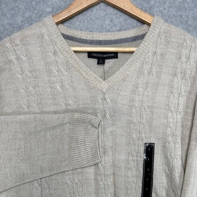 Suéter TRICOTS ST RAPHAEL Para Hombres Tejido con Cable Cuello en V Cáscara de Huevo Marl Talla L NUEVO Foto 1 de 4