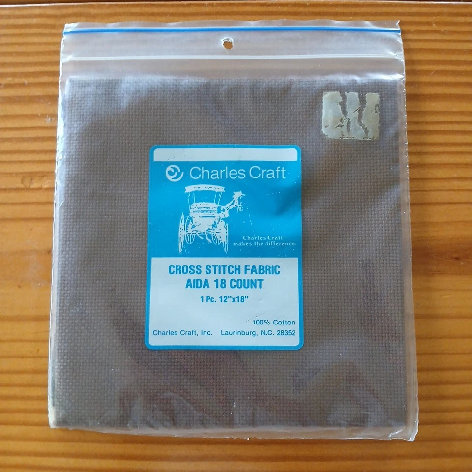 Cross Stitch Charles Craft Hardanger fabric 18 ct Brown 18"x12"  Sealed - Image 1 of 3