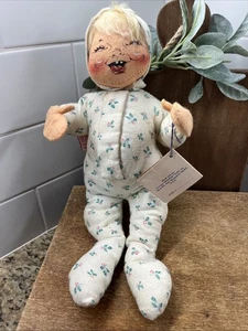 1991 Annalee Collectible Christmas Doll with Holly Berry Pj's Posable - Bild 1 von 6