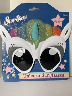 Kid's Rainbow Unicorn Sunglasses Sun Staches 100% UV Protection  - Image 1 of 2