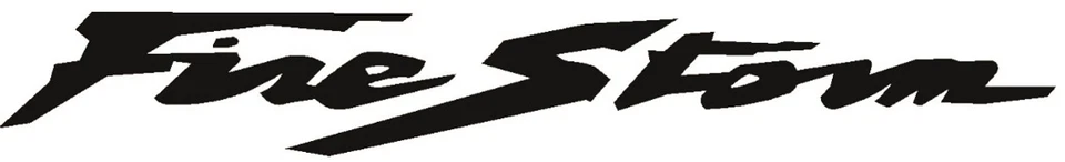 Fire Storm motorcycle sticker pair tank panel vinyl cutout - Image 1 of 1