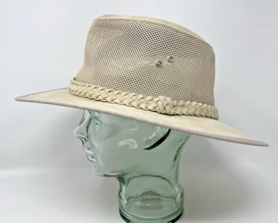 Dorfman Pacific Hat Co. Empapador para hombre con lados de malla grande/XL natural 23,5" Foto 1 de 4