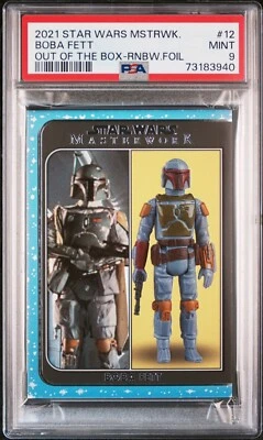 Boba Fett - 2021 Star Wars Masterwork Out of the Box Rainbow Foil  PSA 9 - Image 1 of 2