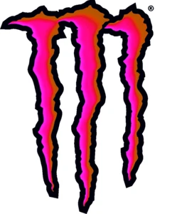 Monster Energy, Pink Vinyl Die Cut Sticker - Picture 1 of 1