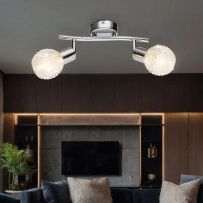 Lampada Soffitto Faretti Lampada Letto Vetro Mobile Lampada da Pavimento Cromo - Immagine 1 di 4