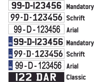 Irlandia Niestandardowa tablica licencyjna dla modeli 1:12 1:18 1:24 1:32 1:43 1:64 1:76 - Zdjęcie 1 z 10